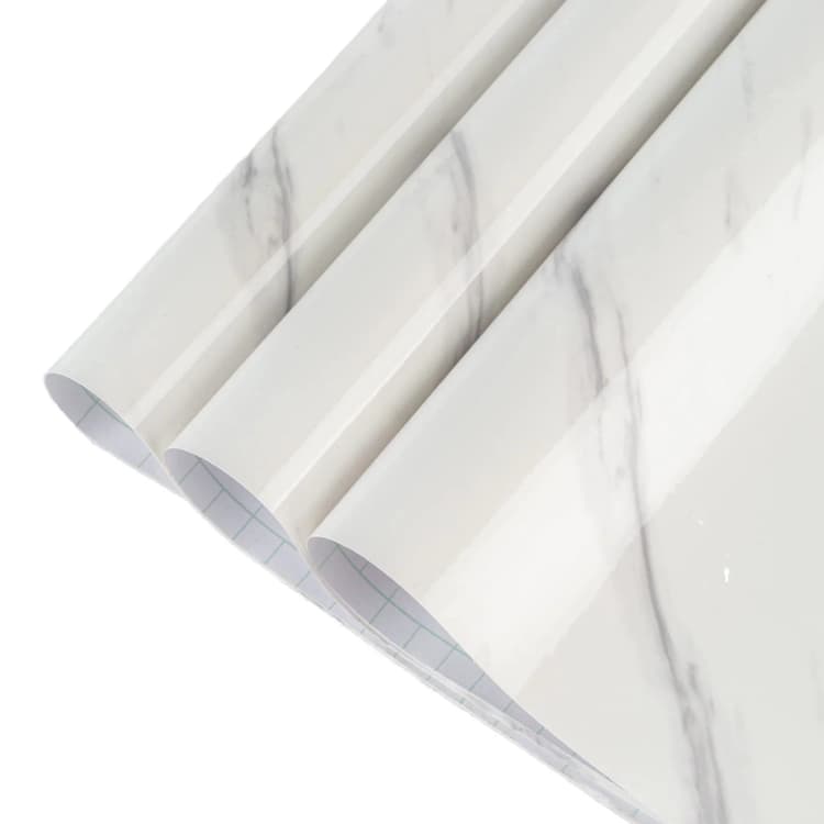 COWINLIFE 3d Marble Wallpaper White Peel and Stick Cabinet Wallpaper Waterproof Self Adhesive Wallpaper Rolls for Bedroom Decoration detail 1