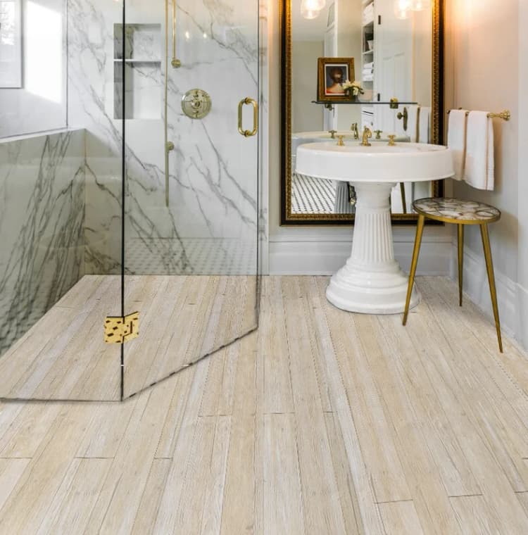 Hot Sale 3D Wood Grain Peel & Stick Flooring PVC Wood Vinyl Flooring Self Adhesive Wallpaper Rolls Floor Tiles for Home Decor detail 3