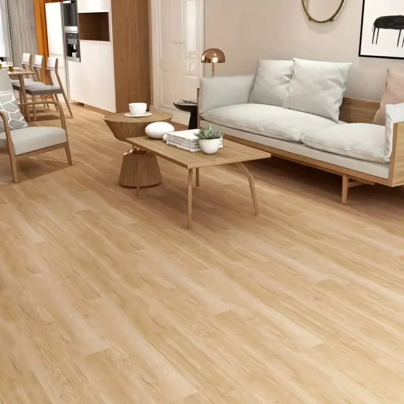 Hot Sale 3D Wood Grain Peel & Stick Flooring PVC Wood Vinyl Flooring Self Adhesive Wallpaper Rolls Floor Tiles for Home Decor detail 5