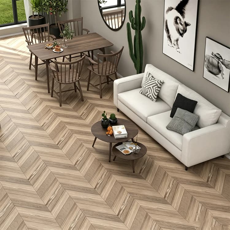COWINLIFE PVC Floor Sticker Wood Vinyl Garage Floor Tiles 3d Wood Wallpaper Waterproof Peel & Stick Flooring Home Decoration Items detail 6