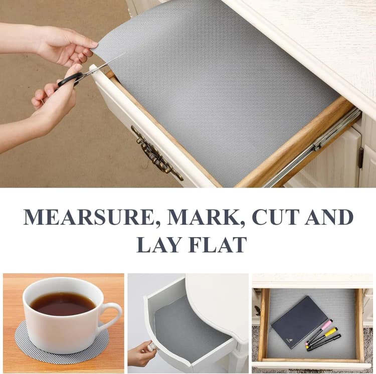 COWINLIFE Food Grade Diamond Textured EVA Anti Slip Mat Rolls Washable Kitchen Table Placemat Fridge Cabinet Shelf Liner Drawer Mat detail 3