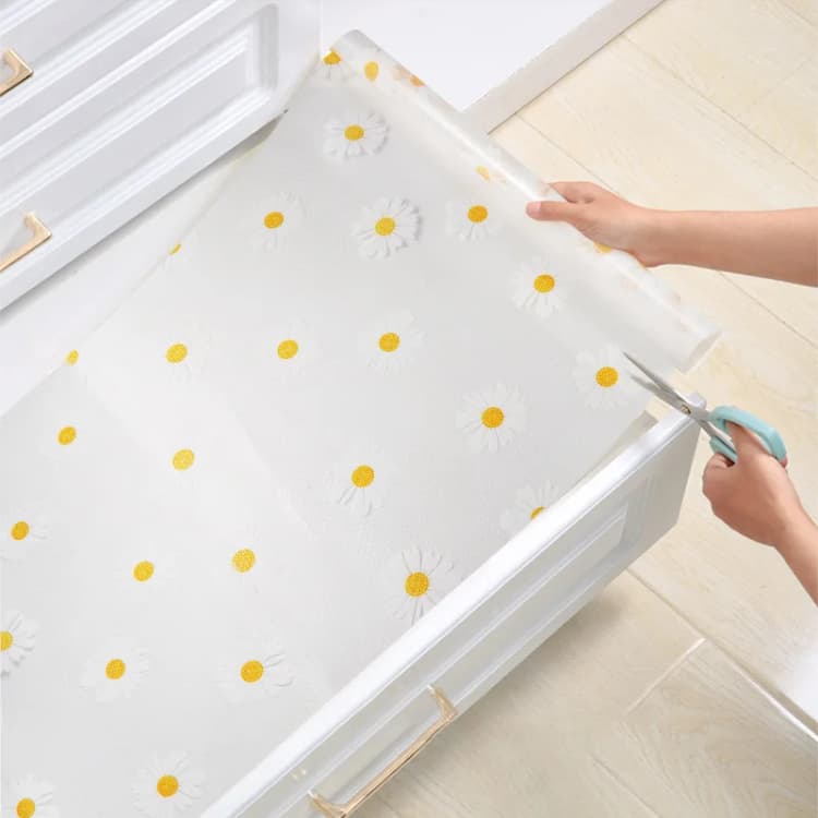 45x150cm Eusable Waterproof Anti Slip EVA PVC Shelf Liner Mat Easy to Cut for Kitchen Cabinet Countertop Drawer Mat OEM Support detail 2