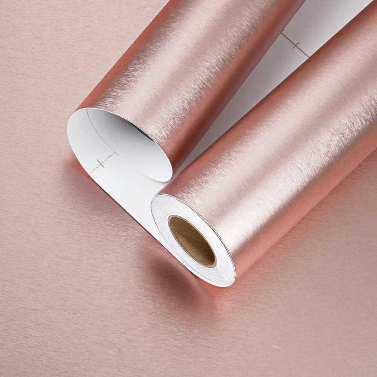 COWINLIFE Mirror Gold Metallic Self-Adhesive Vinyl Wrap Roll Cabinet Wallpaper Waterproof Decorative Film for Kitchen Backsplash detail 8