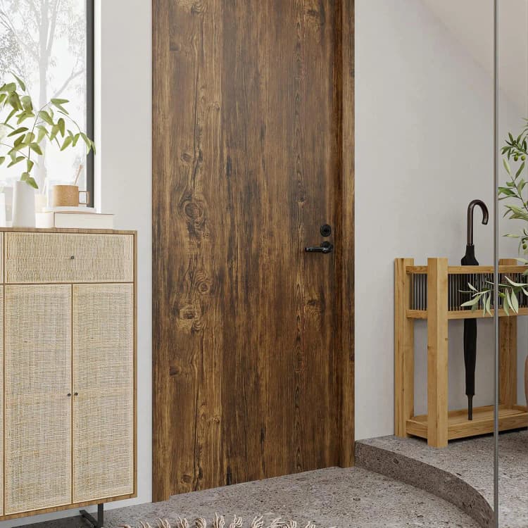 COWINLIFE Gray Wood Grain Peel Stick Wallpapers Vinyl Wrap Strips Wood Wallpaper Waterproof for Living Room Furniture Cabinet Doors detail 5