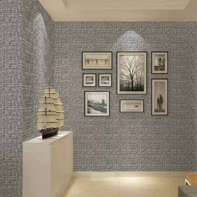 COWINLIFE Pvc Fabric Linen Wallpaper Waterproof 3D Self Adhesive Wallpaper Rolls Interior Wall Decorations for Home Luxury Furniture detail 4