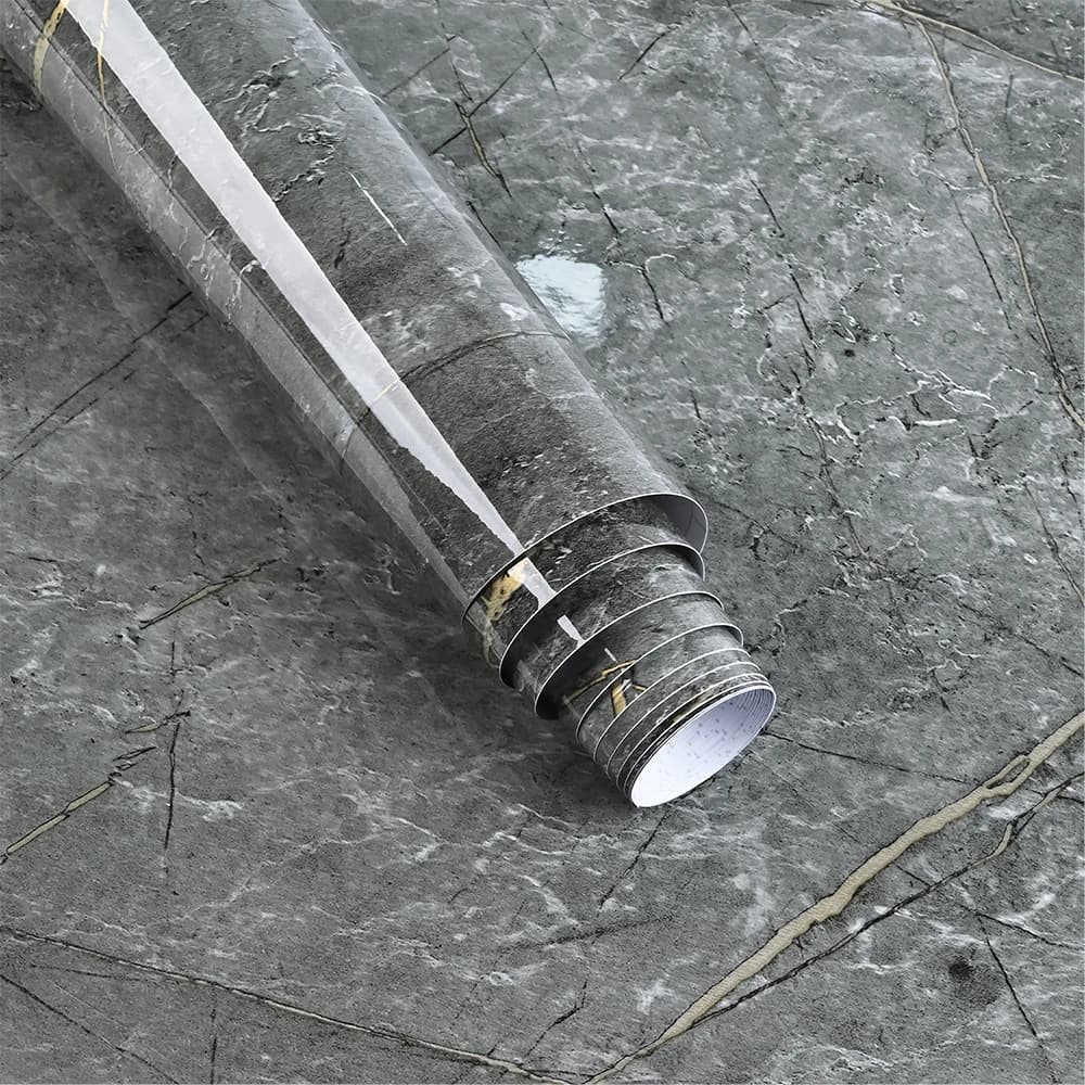 COWINLIFE Marble Sticker Peel Stick 3d Home Wallpaper Marble Coffee Table Decoration Luxury Wallpaper Rolls for Living Room Furniture