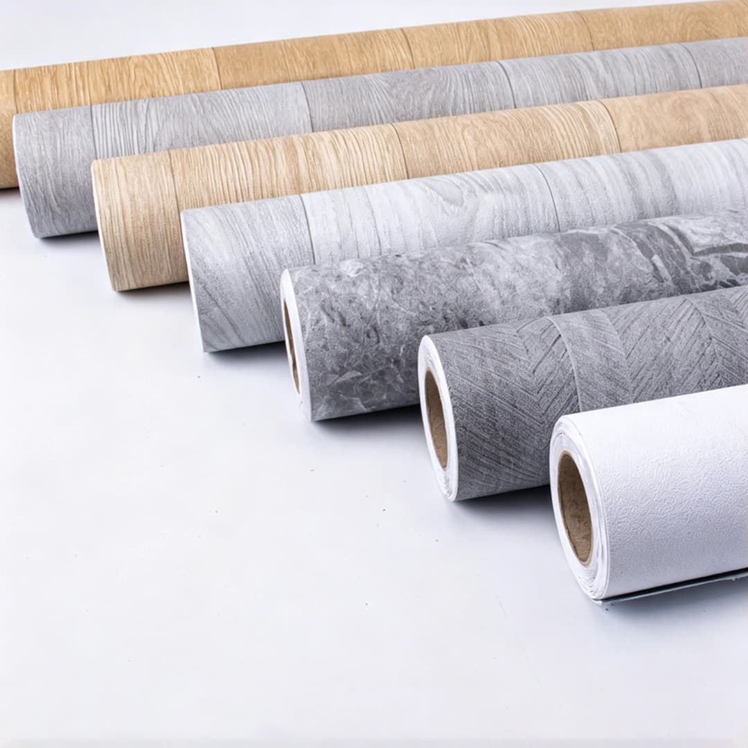 Multi-Purpose PVC Self-Adhesive Vinyl 3D Waterproof Peel & Stick Wood/Cement/Marble Wallpaper for Bedroom Walls and Flooring