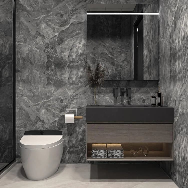 Multi-Purpose PVC Self-Adhesive Vinyl 3D Waterproof Peel & Stick Wood/Cement/Marble Wallpaper for Bedroom Walls and Flooring detail 3