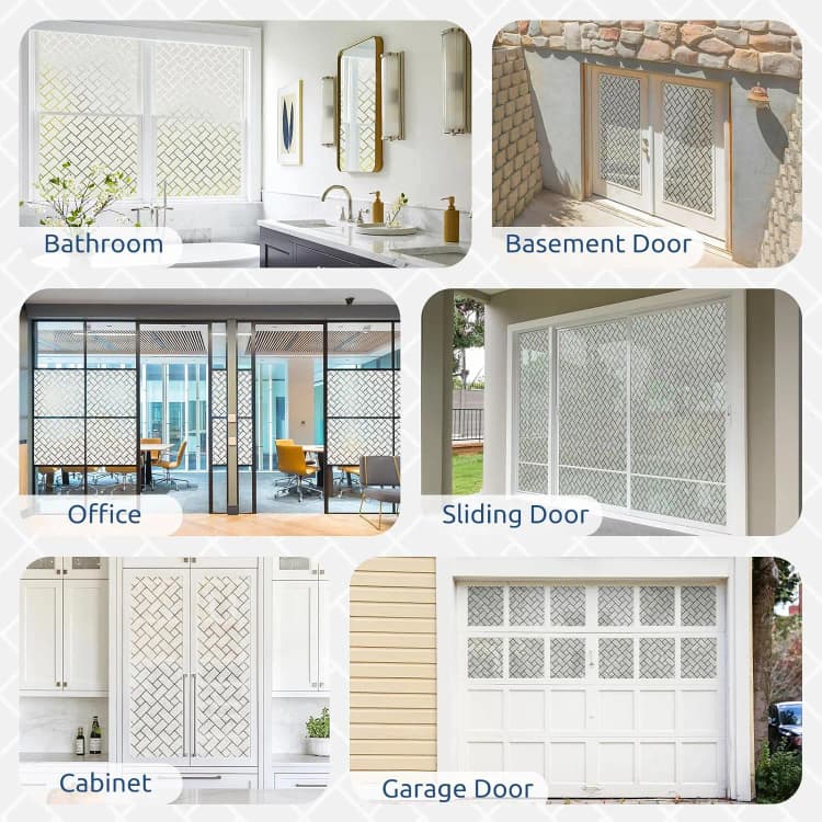COWINLIFE Window Privacy Pvc Film Frost protection Decorative Films Cover Car Tint Cling Wrap Decorative Stained Glass Film Interior detail 4
