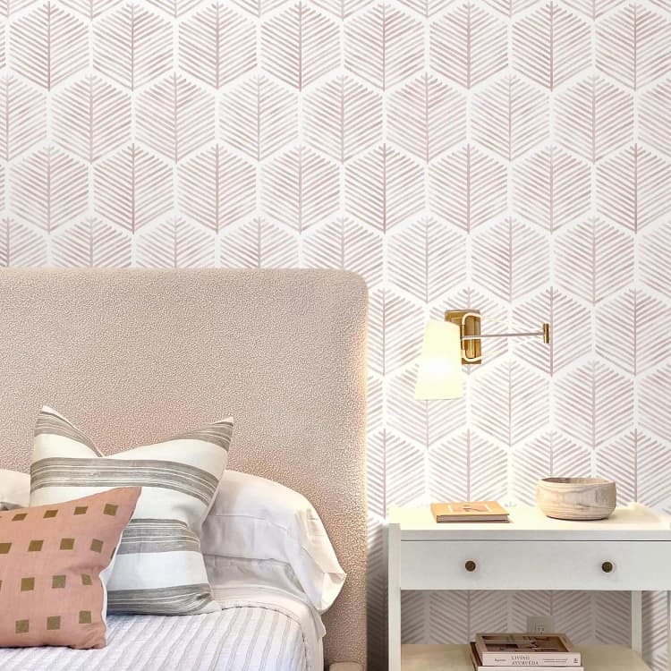 COWINLIFE Beige Geometric Wall Stickers Peel and Stick Tile 3D Boho Vinyl Wrap Self Adhesive Wallpaper Roll for Living Room Furniture detail 4