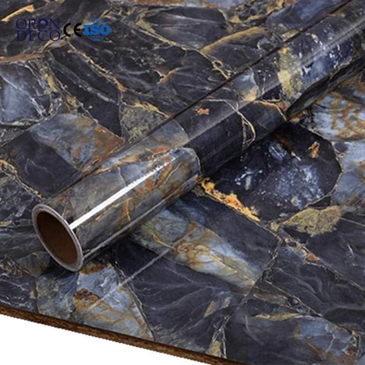 COWINLIFE 3d Texture Vinyl Marble Wallpaper Rolls for Wall Self Adhesive Wall Tiles Waterproof Bathroom Kitchen Cabinet Wall Stickers detail 1