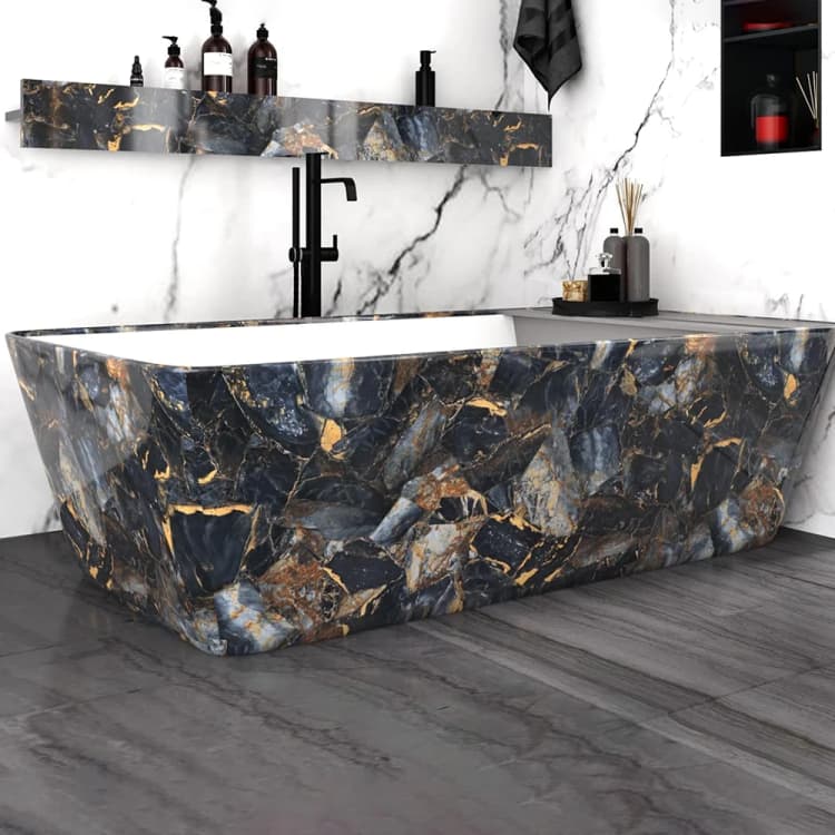 COWINLIFE 3d Texture Vinyl Marble Wallpaper Rolls for Wall Self Adhesive Wall Tiles Waterproof Bathroom Kitchen Cabinet Wall Stickers detail 2