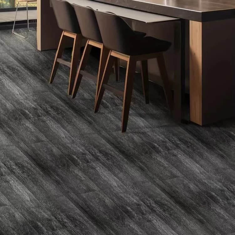 COWINLIFE Gray Self-Adhesive Flooring Sticker Decorative 3D Wood PVC Vinyl Flooring Roll for Home Decor Luxury Living Room Furniture detail 2
