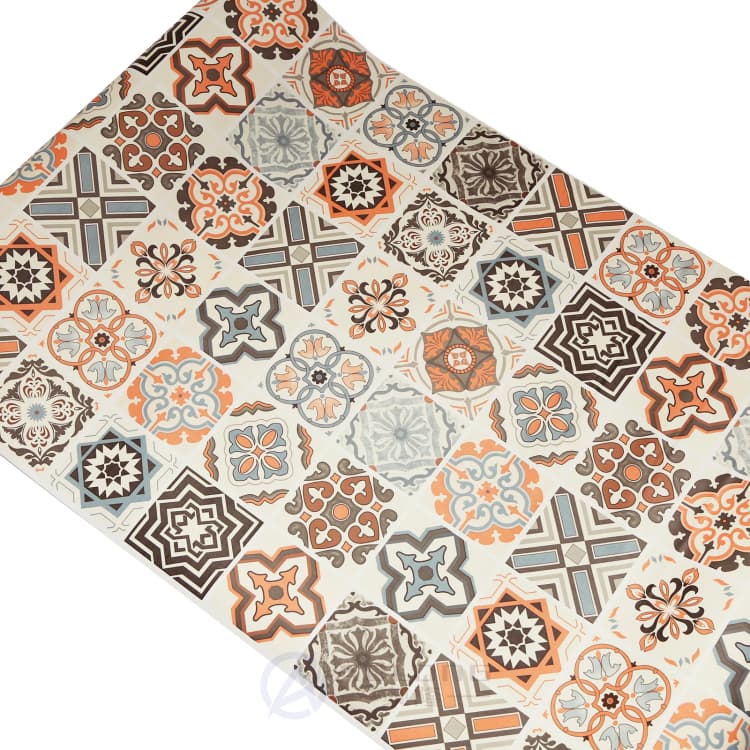 COWINLIFE 3d Floral Pattern Wall Stickers Waterproof Vinyl Flooring Self Adhesive Wallpaper Roll for Living Room Furniture Home Decor detail 6
