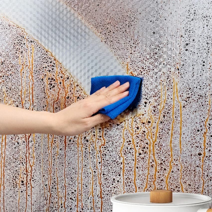 3D Metal Silver Greaseproof Waterproof Easy to Clean Modern Self Adhesive Film Peel Wallpaper for Kitchen and BBQ Grill