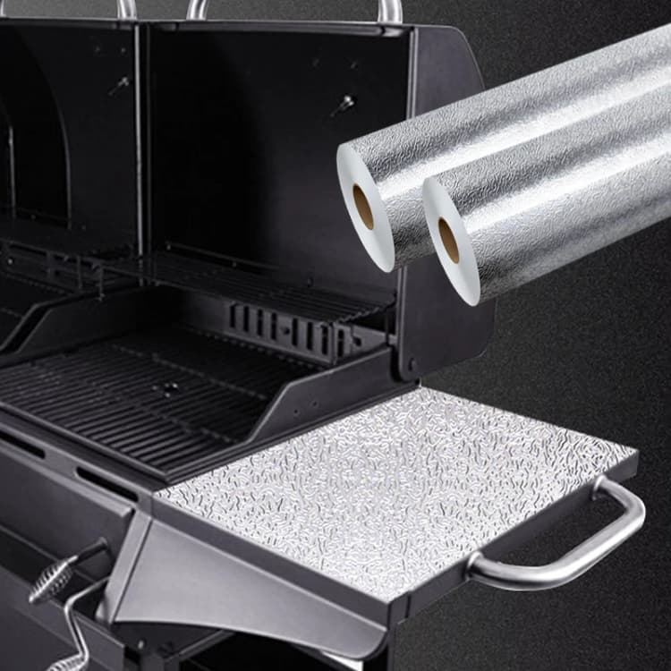 3D Metal Silver Greaseproof Waterproof Easy to Clean Modern Self Adhesive Film Peel Wallpaper for Kitchen and BBQ Grill detail 3