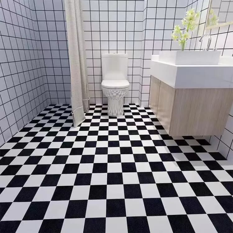 COWINLIFE DECO PVC Self-Adhesive Vinyl Flooring Stickers Waterproof Anti-Slip Wear Resistant Frosted Design detail 5
