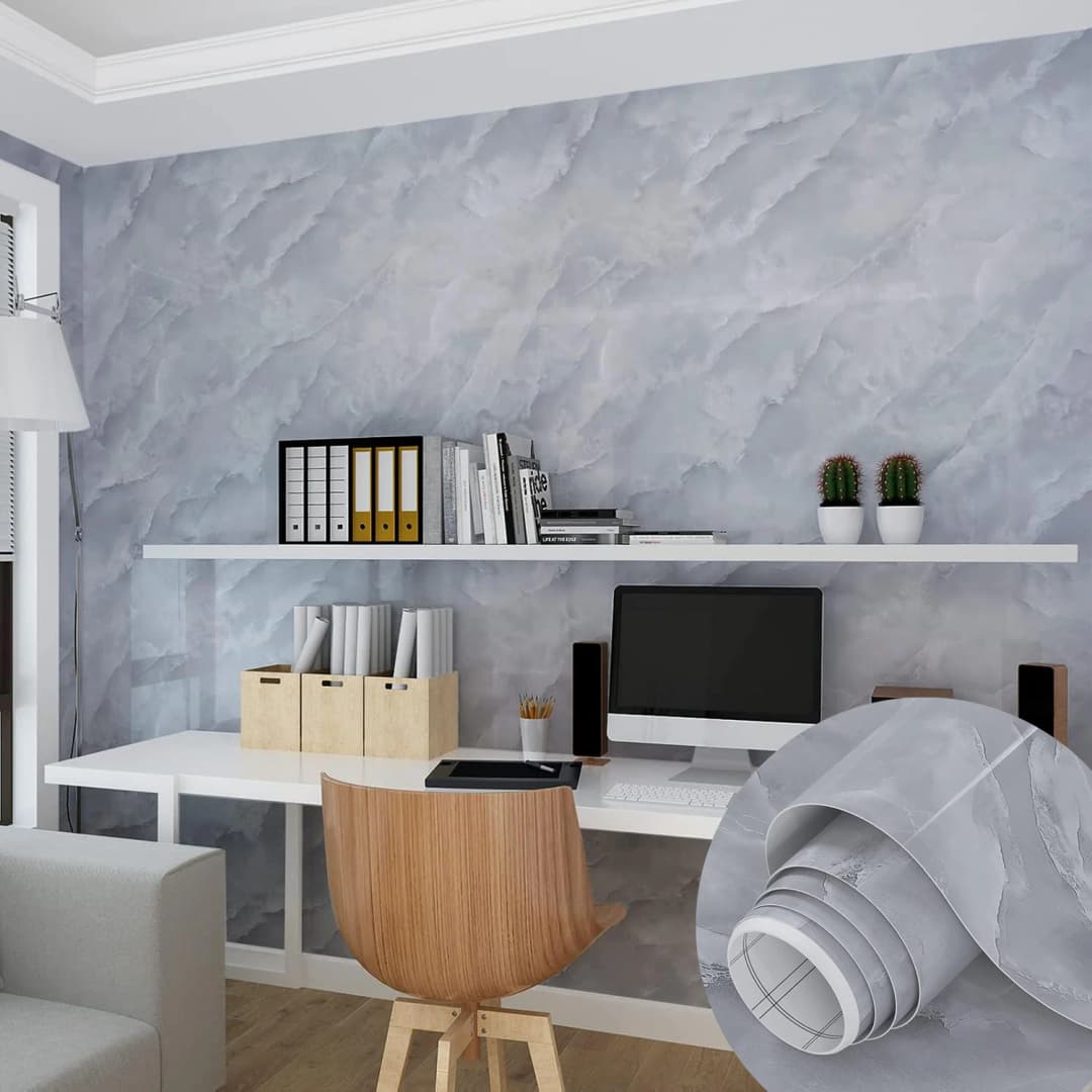 COWINLIFE Hot Sale Modern Waterproof Peel and Stick 3D Self Adhesive Marble Wall Stickers for Bedroom Decor