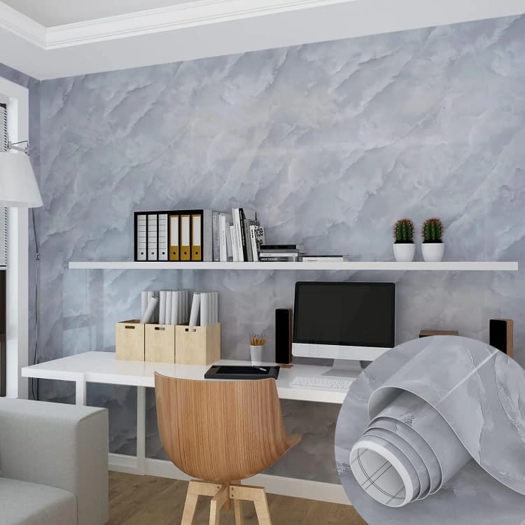 COWINLIFE Hot Sale Modern Waterproof Peel and Stick 3D Self Adhesive Marble Wall Stickers for Bedroom Decor detail 1