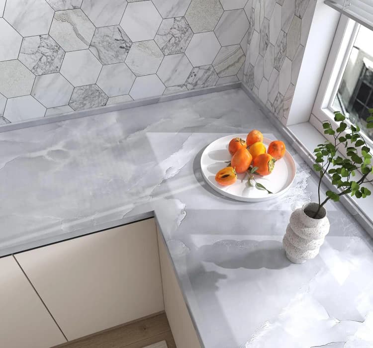 COWINLIFE Hot Sale Modern Waterproof Peel and Stick 3D Self Adhesive Marble Wall Stickers for Bedroom Decor detail 6