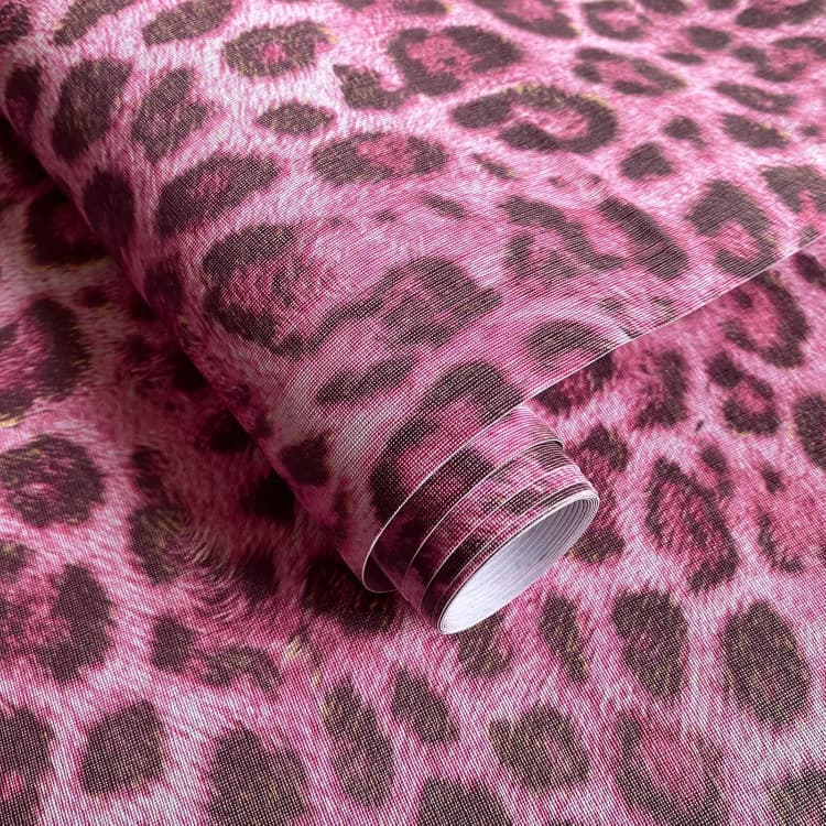 COWINLIFE DECO Self Adhesive Wallpaper Roll 3D Brown Black Leopard Pattern Removable Peel and Stick Contact Paper for Home Decoration detail 8