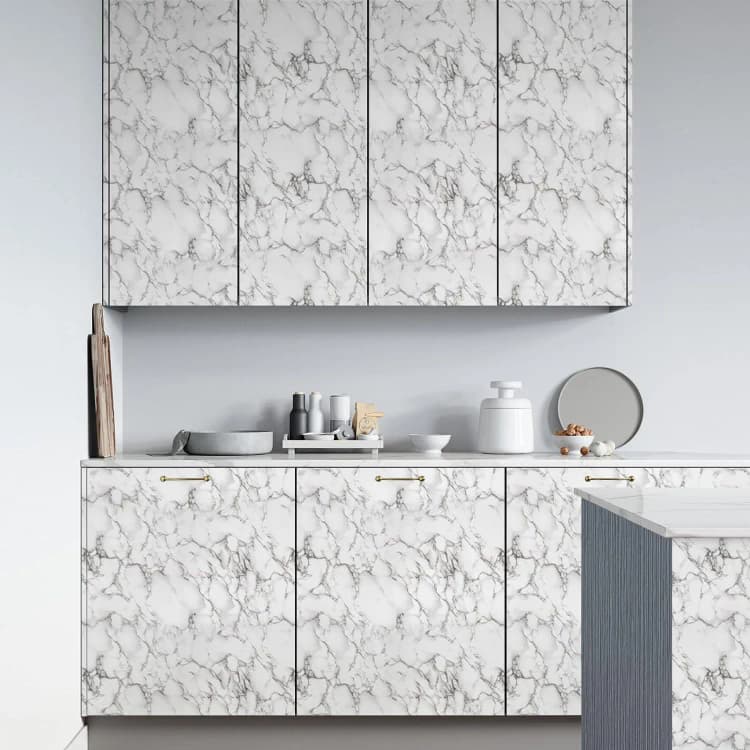 COWINLIFE DECO PVC Material Peel Stick Waterproof Grey Wallpaper Modern Self-Adhesive Marble Sticker Household Administration Use detail 4