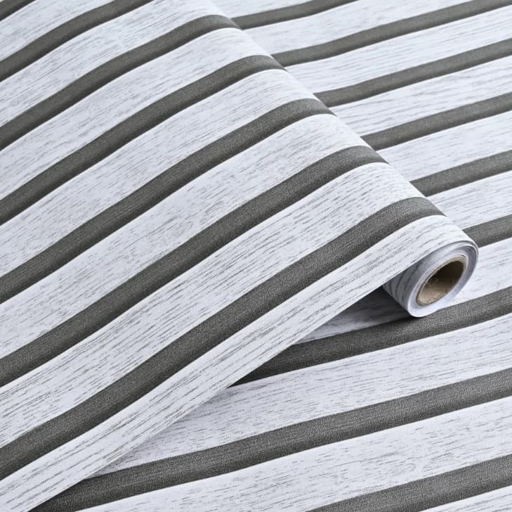 COWINLIFE DECO Self-adhesive PVC Vinyl Wallpaper Modern 3D Wooden Wall Stripes Waterproof Mold-Proof Peel Stick Design Bedroom detail 4