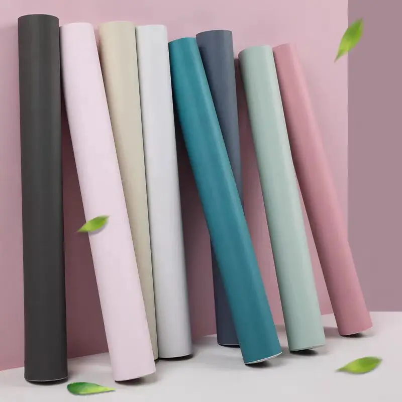 COWINLIFE Custom Modern Matte Waterproof Self Adhesive Solid Colour Peel and Stick Wallpaper for Living Room Furniture