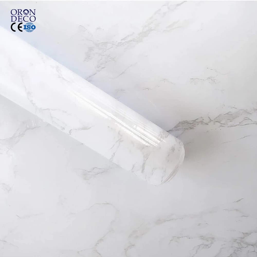 COWINLIFE DECO PVC Waterproof Peel & Stick 3D Tile Wallpaper for Bathroom Home Decoration with Marble Design