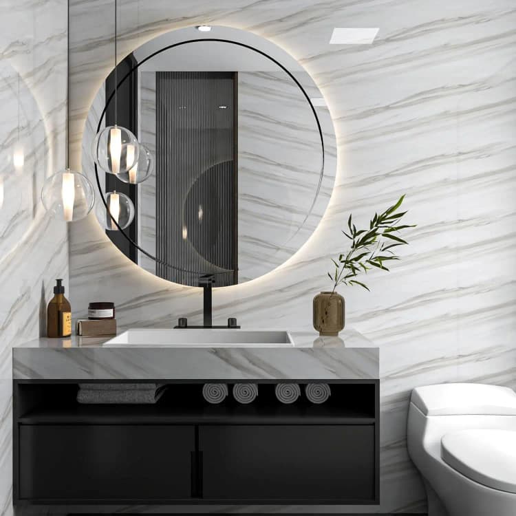 COWINLIFE DECO Modern Custom Kitchen & Bathroom Waterproof 3D Self Adhesive Removable Mould-Proof Marble Pattern Vinyl Wallpaper detail 3