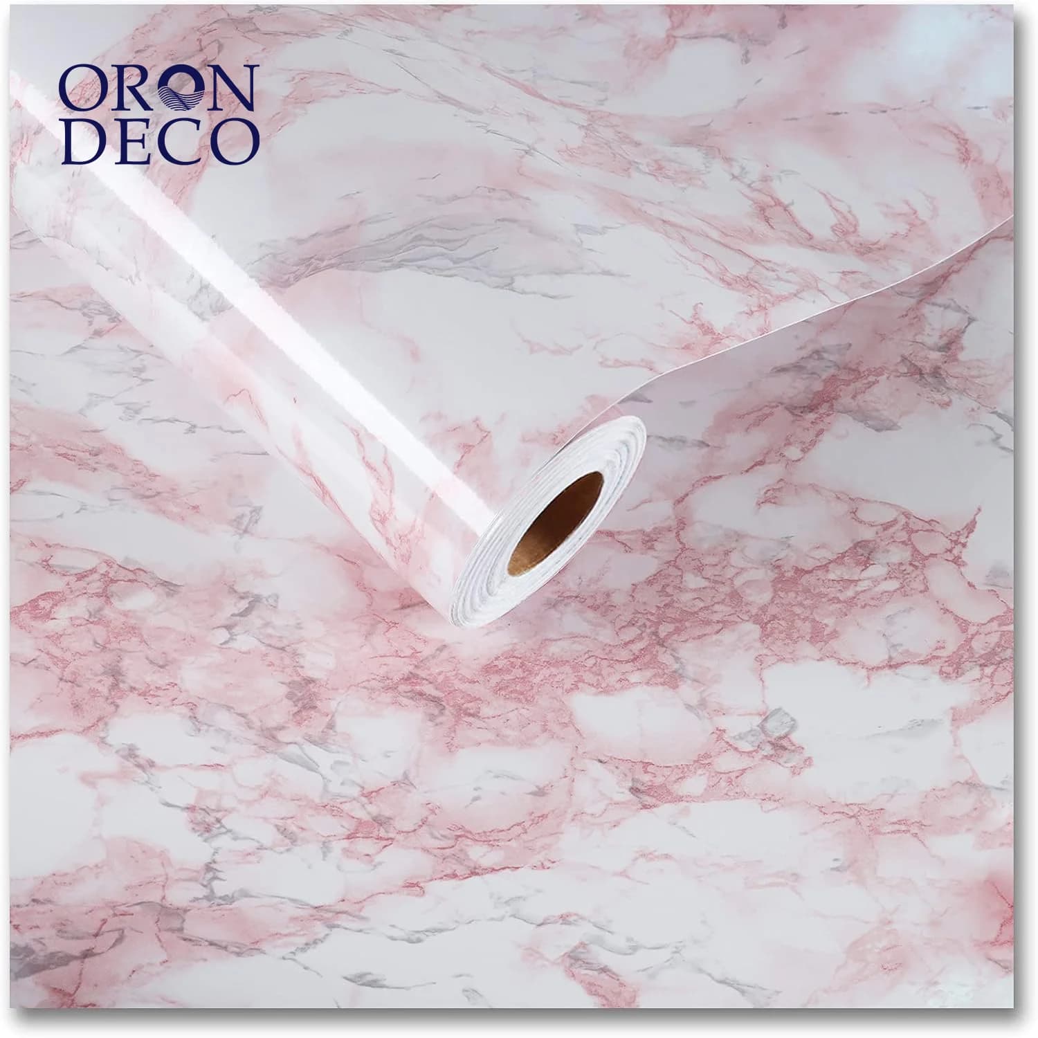 COWINLIFE DECO Modern Geometric Marble Self-Adhesive PVC Wallpaper Waterproof for Home Kitchen Bathroom Decor