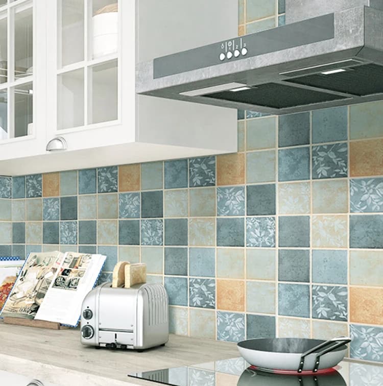 Custom PVC Vinyl Plaid Waterproof Self Adhesive Bathroom Wallpaper for Household Use with Peel Stick Installation