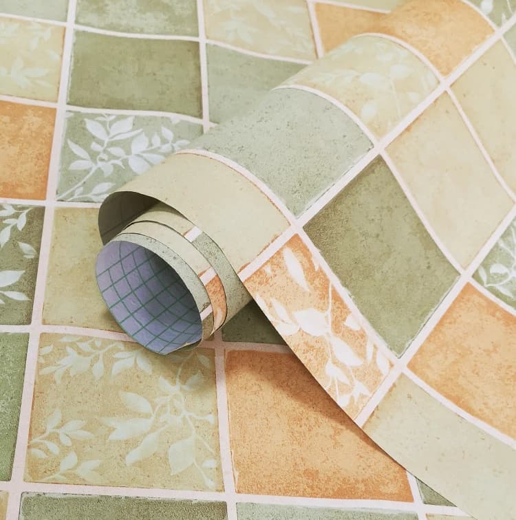 Custom PVC Vinyl Plaid Waterproof Self Adhesive Bathroom Wallpaper for Household Use with Peel Stick Installation detail 7