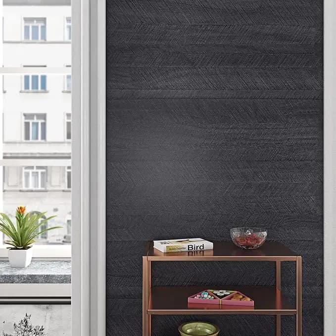 COWINLIFE DECO Black Wood Grain Furniture Films Waterproof Thick PVC Self-Adhesive Kitchen Vinyl Cabinet Wrap Decorative Design detail 5
