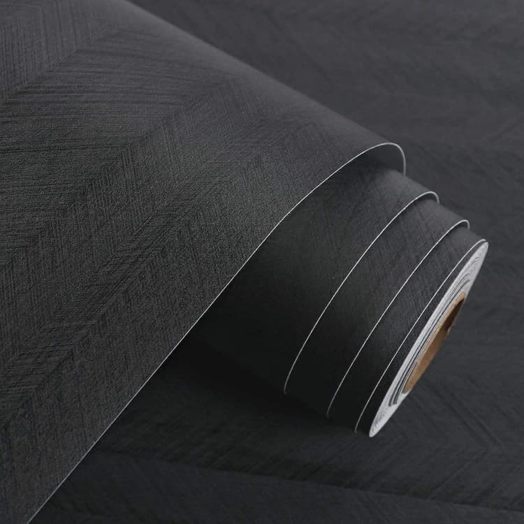 COWINLIFE DECO Black Wood Grain Furniture Films Waterproof Thick PVC Self-Adhesive Kitchen Vinyl Cabinet Wrap Decorative Design detail 8
