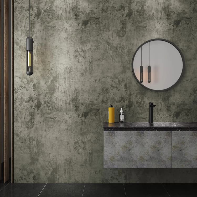 COWINLIFE DECO Self-Adhesive Cement Gray Wallpaper Rolls Wall Stickers 3D Waterproof Modern Gym Home Luxury Decor detail 4