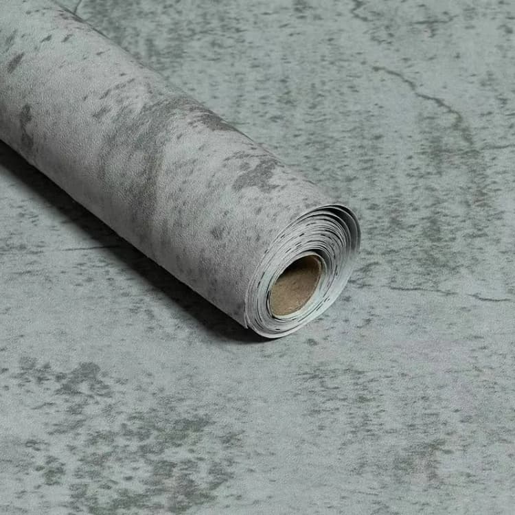 COWINLIFE DECO Self-Adhesive Waterproof Grey Matt Marble 3D Wall Sticker Paper Peel & Stick for Living Room Dining Table detail 8