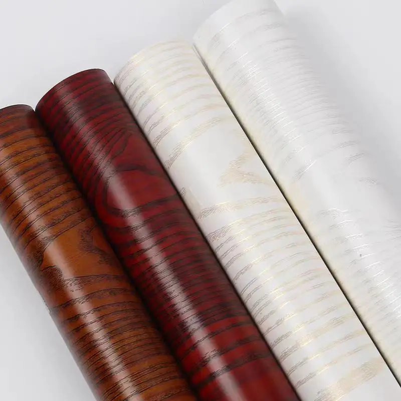 COWINLIFE DECO PVC Self Adhesive Modern Wood Grain Textured 3D Waterproof Wall Paper for Bathroom and Children's Room detail 3