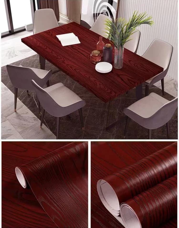 COWINLIFE DECO PVC Self Adhesive Modern Wood Grain Textured 3D Waterproof Wall Paper for Bathroom and Children's Room detail 4