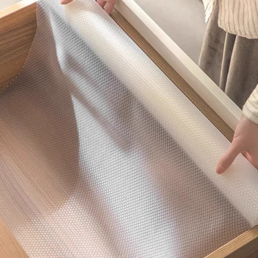 COWINLIFE OEM Classic Eco-Friendly Customizable Size Clear EVA Anti-Slip Waterproof Shelf Liner Kitchen Pad Cabinet Drawer Liner Easy