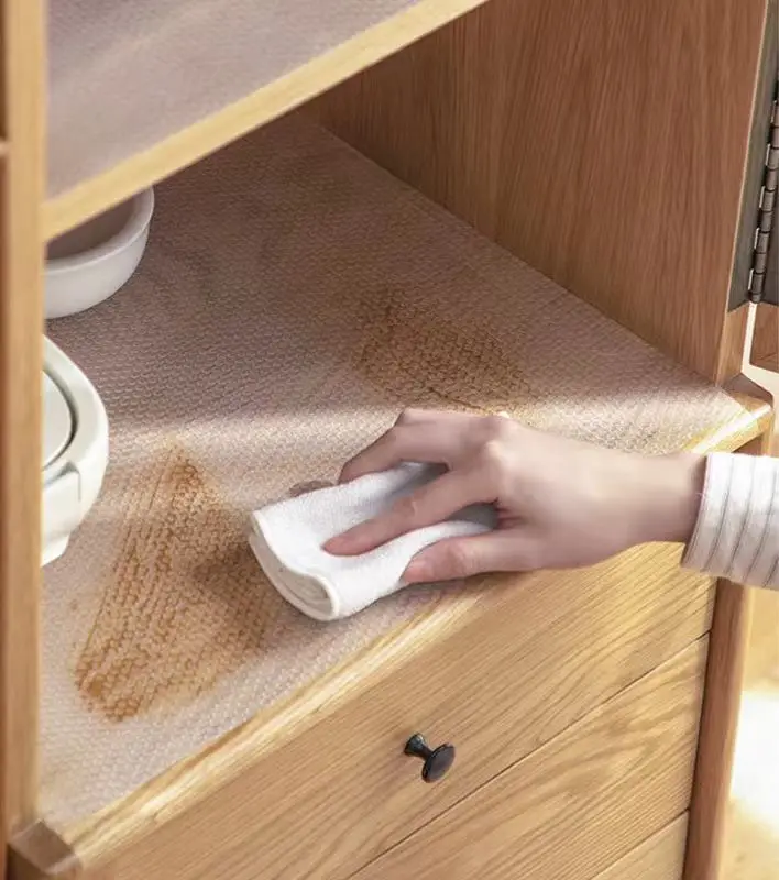 COWINLIFE OEM Classic Eco-Friendly Customizable Size Clear EVA Anti-Slip Waterproof Shelf Liner Kitchen Pad Cabinet Drawer Liner Easy detail 4