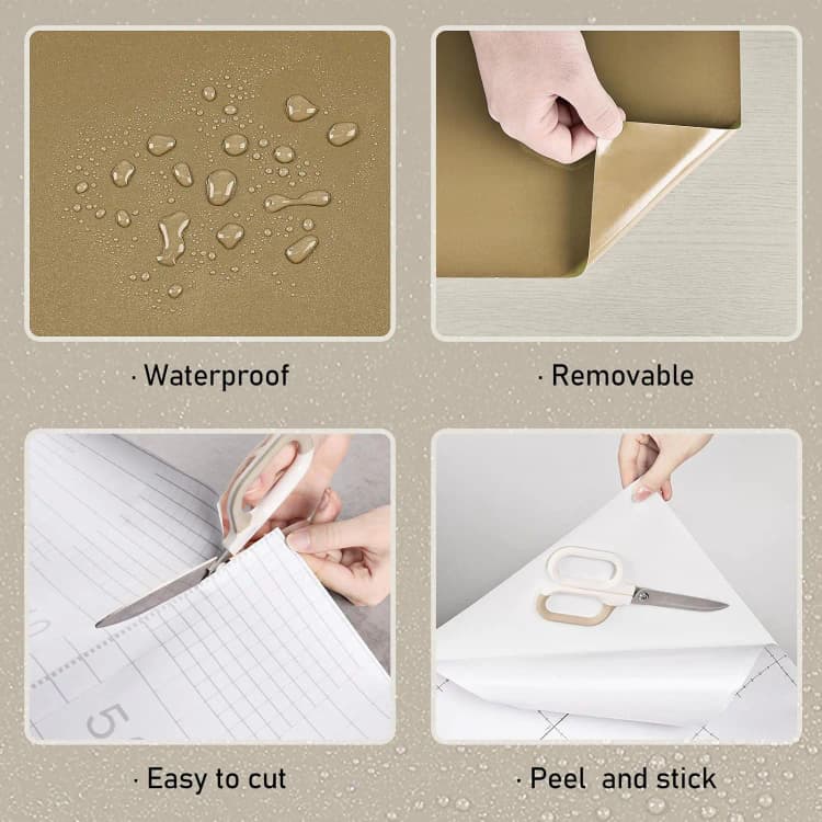 COWINLIFE DECO Modern Vinyl Waterproof Glossy Glitter Champagne Self-Adhesive Peel Stick Wallpaper for Household Entertainment detail 6