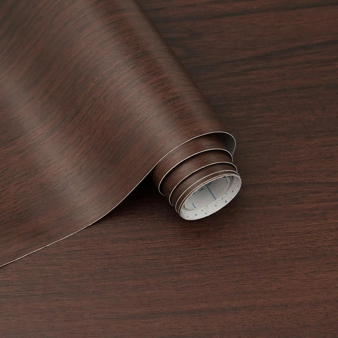 3D Brown Wood Design Kitchen Wallpaper Removable Waterproof Self Adhesive Vinyl Modern Wall