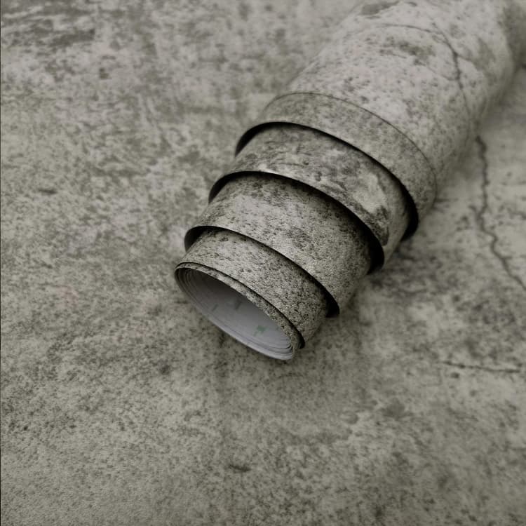 Grey Concrete Cement Mural Waterproof Self Adhesive Peel Stick PVC Wallpaper with Modern Geometric Design for Wall Decoration detail 8