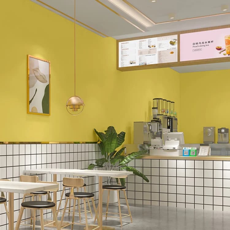 Wholesale PVC Self Adhesive Waterproof Wall Contact Paper for Kitchen Office Coffee Shop Restaurant Bar-Modern Design detail 3