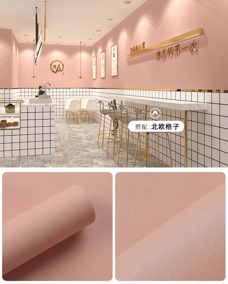 Wholesale PVC Self Adhesive Waterproof Wall Contact Paper for Kitchen Office Coffee Shop Restaurant Bar-Modern Design detail 5