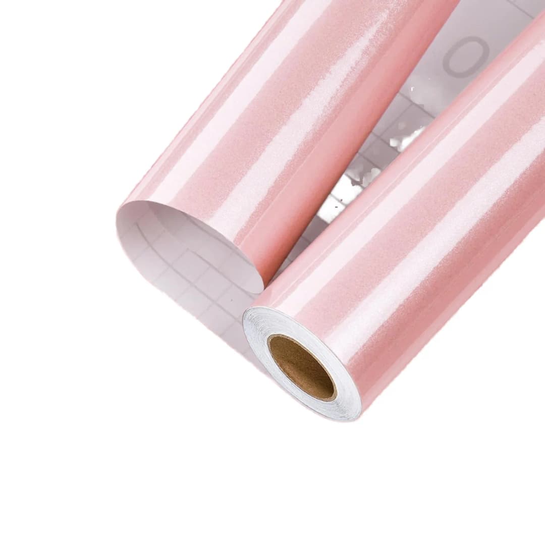 COWINLIFE Glitter Glossy Peel & Stick pink Waterproof Self-Adhesive 3D Wall Sticker for Kitchen & Bathroom Modern Interior Decoration