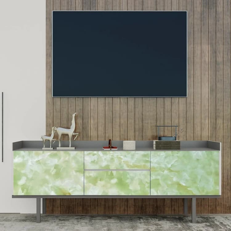 COWINLIFE DECO Green Vinyl Marble Self-Adhesive Waterproof Wall Sticker for Kitchen Bedroom Living Room & Hotel Modern Design detail 3