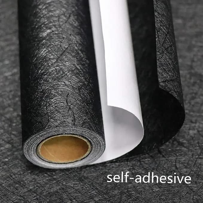 3D Black Silk Embossed Waterproof Self Adhesive Removable PVC Vinyl Textured Modern Wallpaper for Home Decoration detail 6