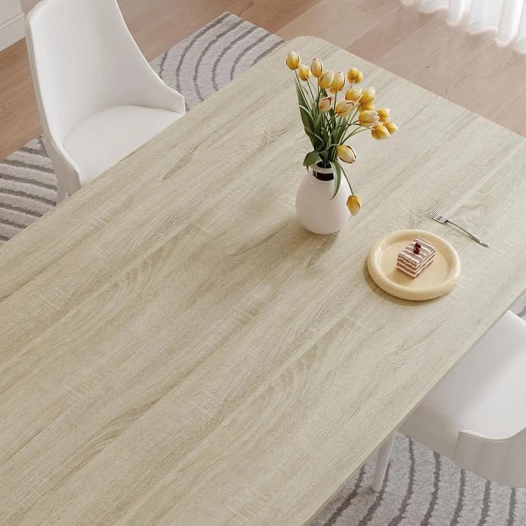 COWINLIFE DECO Waterproof Natural Wood Texture Self-adhesive Wallpaper Rolls Peel and Stick Dining Room Wall Decor detail 3
